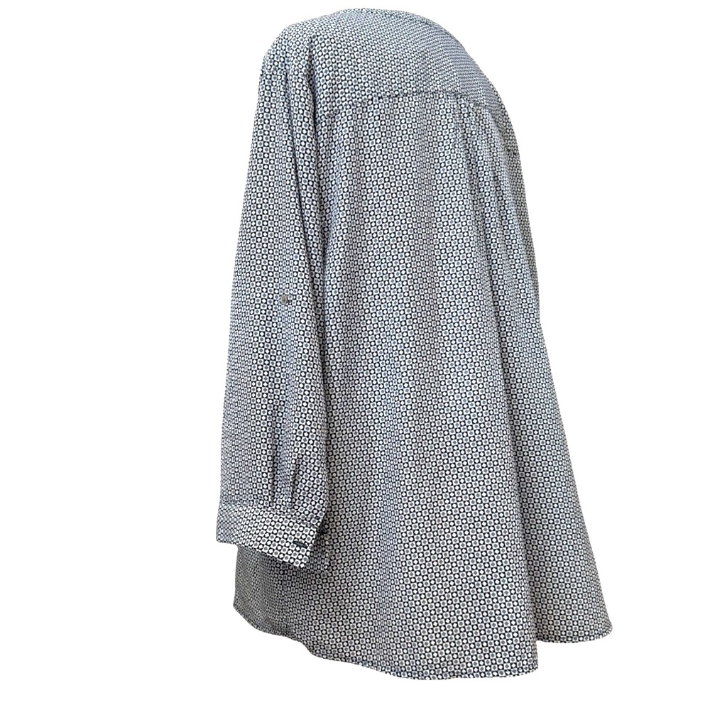 Dalia Blouse Multicolor Geometric Pattern ¾ Sleev… - image 5